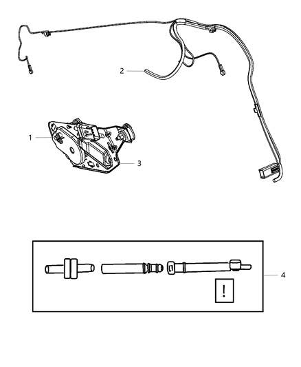 2015 Jeep Wrangler Hose-Rear Window WIPER Washer Diagram for 68088034AA