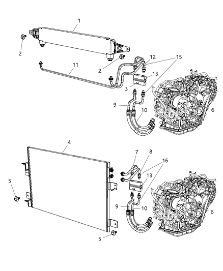 2007 Dodge Caliber Tube-Aux Toc To Transmission Diagram for 5191316AA