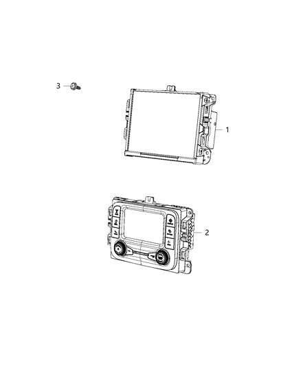 2019 Jeep Compass Radio-Multi Media Diagram for 68332801AB