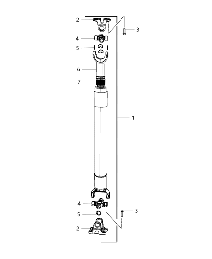 2020 Ram 4500 Drive Shaft, Rear Diagram 1