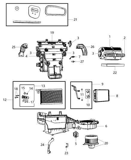 2013 Dodge Durango Housing-Distribution Diagram for 68079501AB