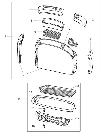 2003 Chrysler Voyager Console - Center Diagram