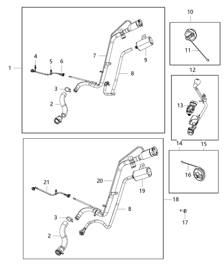 2012 Dodge Journey Tube-Fuel Vapor Diagram for 68085178AA