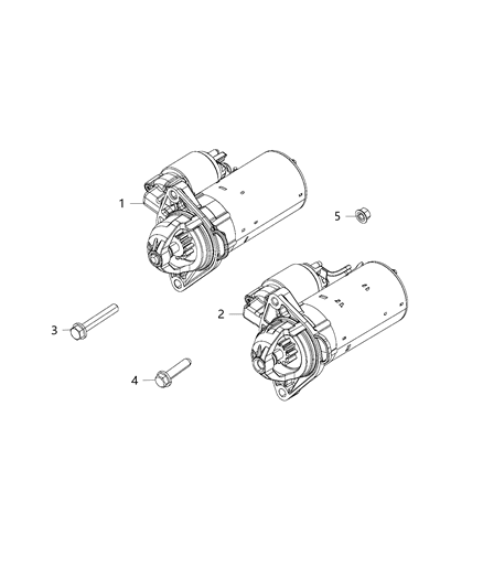 2019 Ram 1500 Engine Starter Diagram for 56029667AA