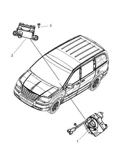 2008 Chrysler Town & Country Sensors - Suspension & Steering Diagram