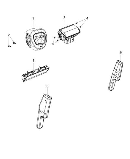 2019 Dodge Charger Air Bags Front Diagram