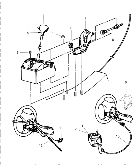 1997 Chrysler Concorde Atx SHIFTER-Leather(COMPLET Diagram for 4670358