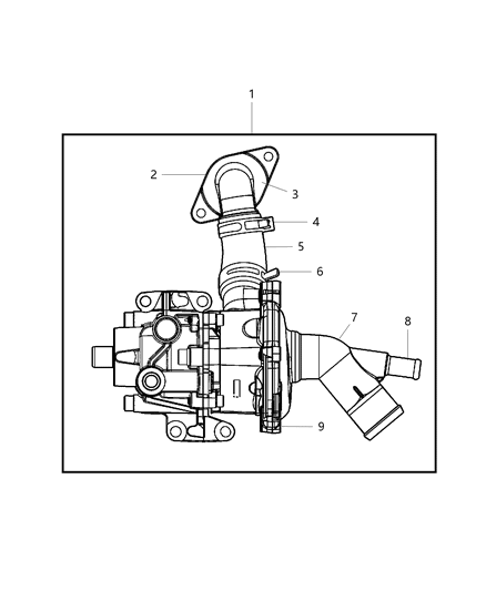 2006 Chrysler PT Cruiser Water Pump - Power Steering Pump Diagram