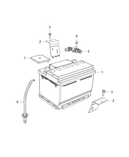 2016 Dodge Viper Battery-Storage Diagram for 5035443AA