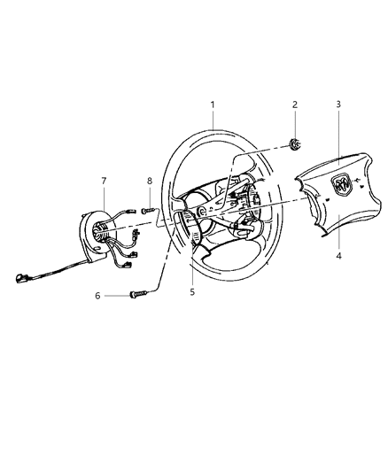 1998 Dodge Dakota Steering Wheel Diagram