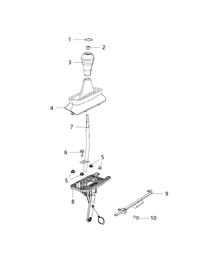 2020 Ram 3500 Gearshift Controls Diagram 1