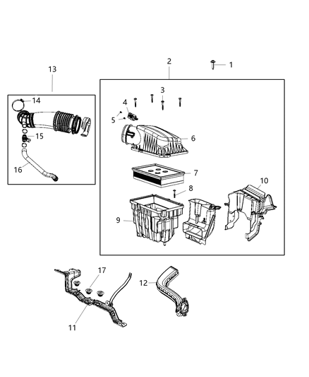 2021 Jeep Wrangler Air Cleaner Diagram 3