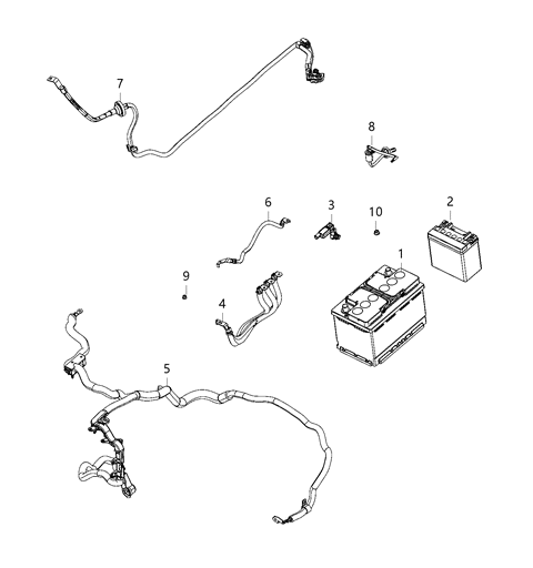 2021 Dodge Durango Battery Diagram for 5033393AB