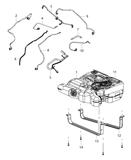 2008 Chrysler Town & Country Fuel Tank Diagram