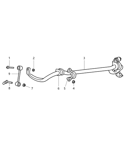 2004 Jeep Liberty Bar, Front Sway Diagram