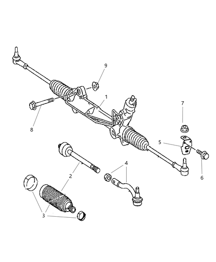 2008 Dodge Sprinter 3500 Tie Rod-Outer Diagram for 68020845AA