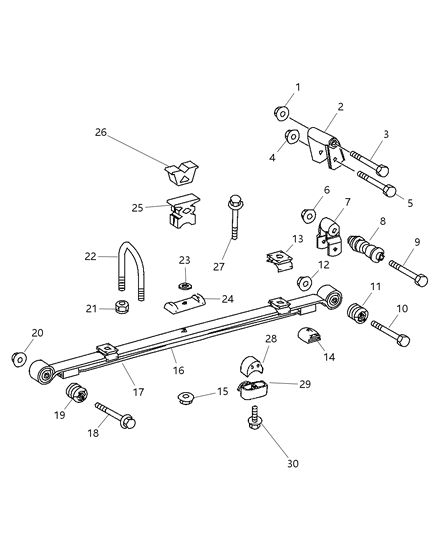 2008 Dodge Sprinter 3500 Suspension - Rear Diagram