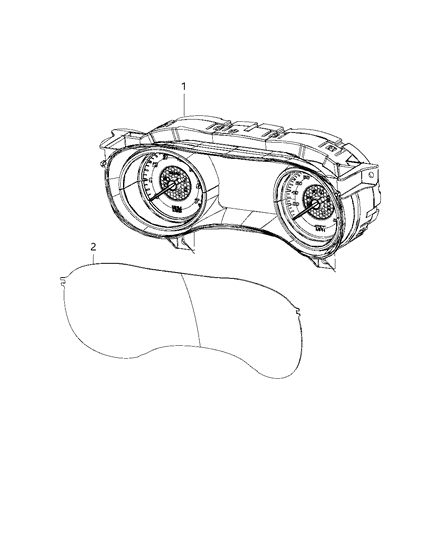 2019 Dodge Charger Instrument Panel Diagram for 68412307AA