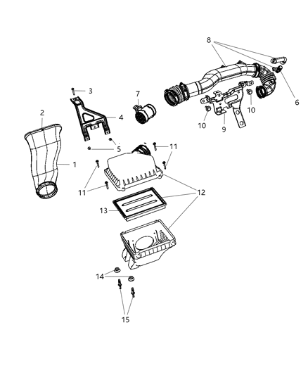 2011 Dodge Journey Air Cleaner Diagram 1