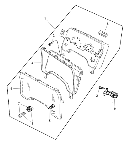 1999 Dodge Durango Cluster Diagram for 56021261AD