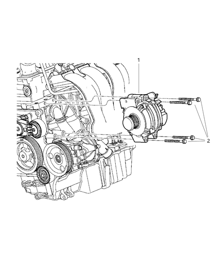 2004 Chrysler PT Cruiser Alternator Diagram 1