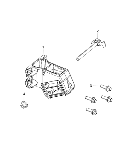 2020 Ram 3500 Engine Mounting Left Side Diagram