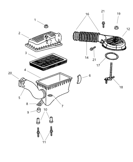 2000 Dodge Durango Air Cleaner Diagram