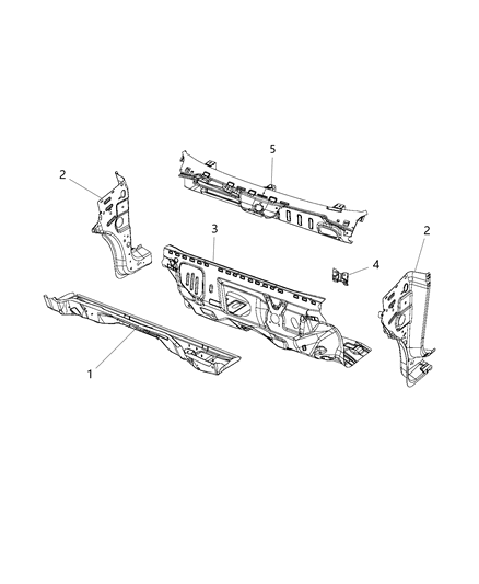 2015 Ram ProMaster City CROSSMEMBER-Dash Diagram for 68259401AA