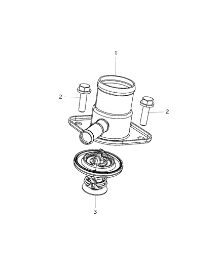 2016 Dodge Charger Thermostat & Related Parts Diagram 3