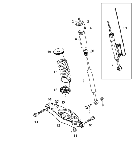 2012 Chrysler 300 Shock-Suspension Diagram for 68143168AA