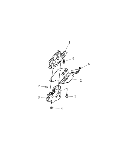 2005 Dodge Durango Transmission Mounting Diagram