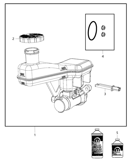 2020 Chrysler Voyager Kit-Master Cylinder Diagram for 68306579AB