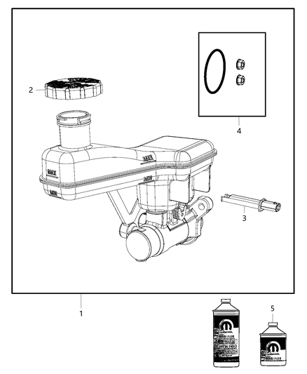 2020 Chrysler Pacifica Brake Master Cylinder Diagram