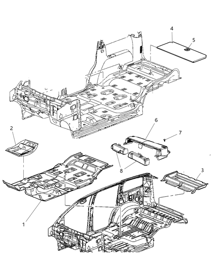 2009 Chrysler Aspen Carpet, Complete Diagram