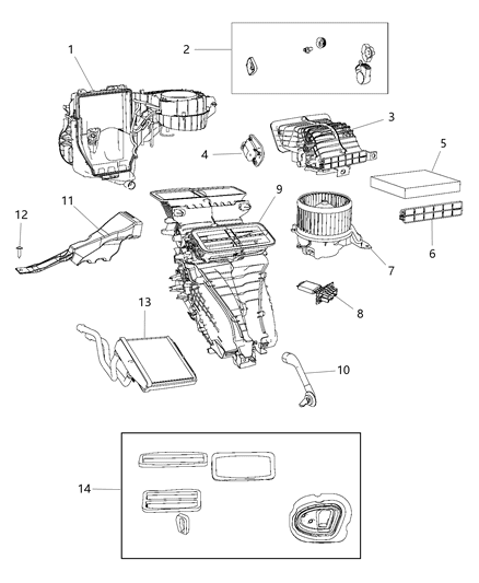 2016 Ram ProMaster City Door-Filter Access Diagram for 68241595AA