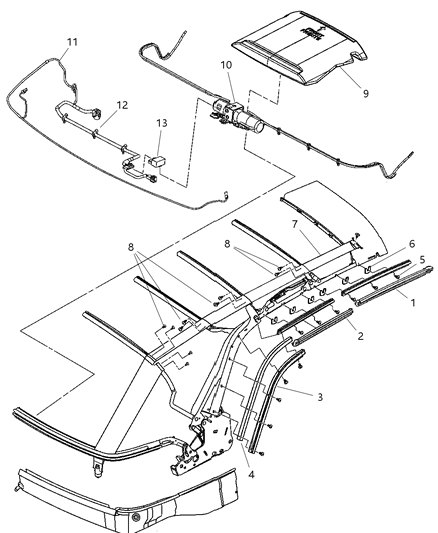 2005 Chrysler PT Cruiser Seal-Front Diagram for 5114398AA