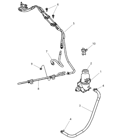 2004 Chrysler Concorde Power Steering Hoses Diagram 1