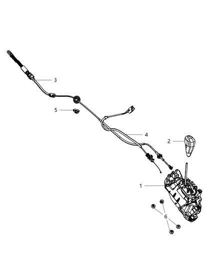 2007 Chrysler Pacifica Transmission Shifter Diagram for 55037886AB