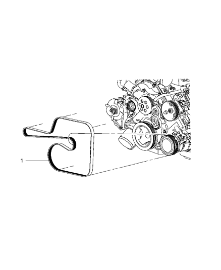 2010 Jeep Commander Belts, Serpentine & V-Belts Diagram 2