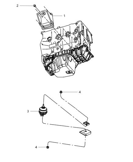 2009 Dodge Nitro Engine Mounting Right Side Diagram 2