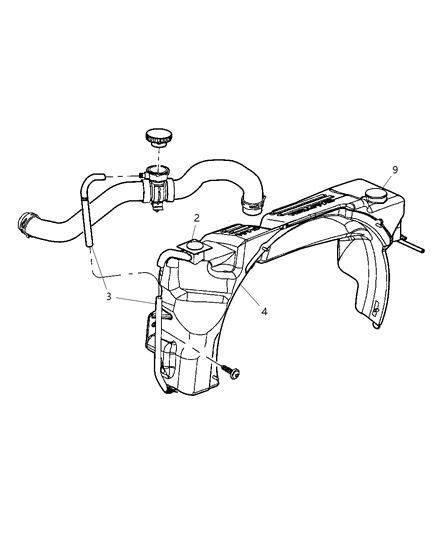 2003 Dodge Dakota Coolant Tank Diagram