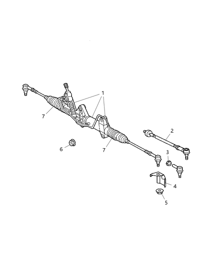 2005 Dodge Sprinter 2500 Boot-Steering Gear Diagram for 5133904AA