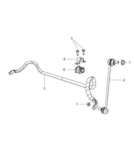 2011 Jeep Compass Front Stabilizer Bar Diagram