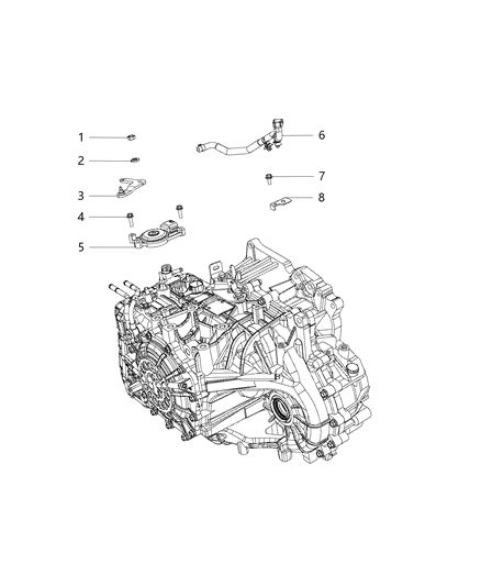 2013 Dodge Dart Bolt-HEXAGON Head Diagram for 68192696AA