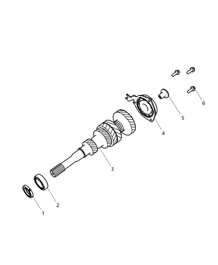 2009 Dodge Caliber Input Shaft , Counter Shaft And Reverse Shaft Diagram 1