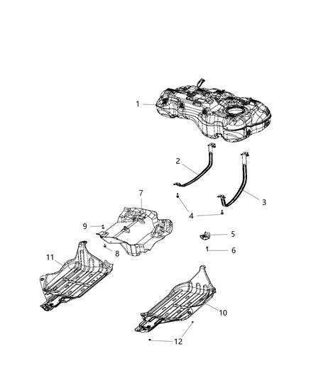 2020 Jeep Compass Fuel Tank And Related Parts Diagram