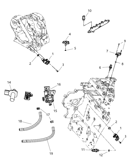 2007 Dodge Ram 2500 O Ring Diagram for 5093104AA