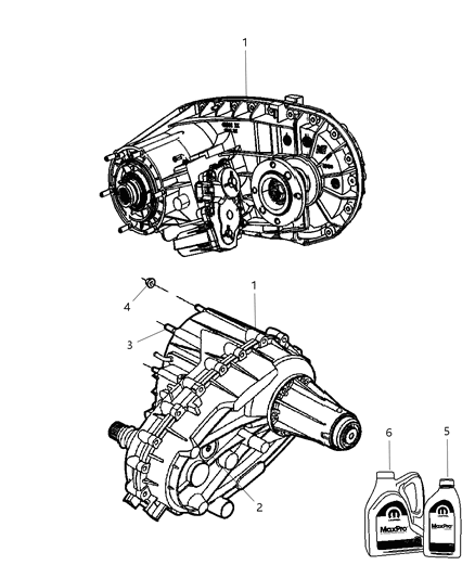 2009 Dodge Ram 3500 Transfer Case Assembly Diagram for 52123023AA