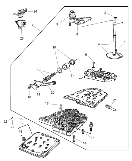 2007 Dodge Avenger Valve Body Diagram 2