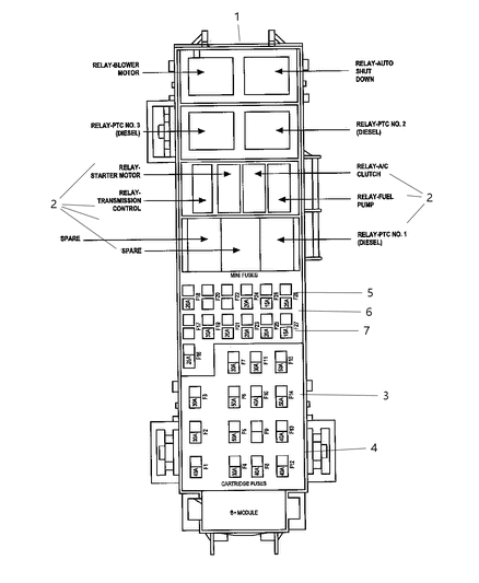 2009 Jeep Grand Cherokee Power Distribution Center Diagram 2